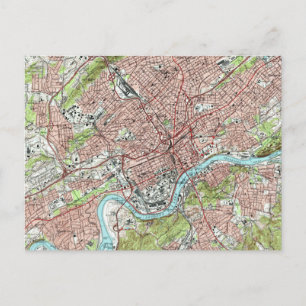 Knoxville Tennessee Karta (1978) Vykort