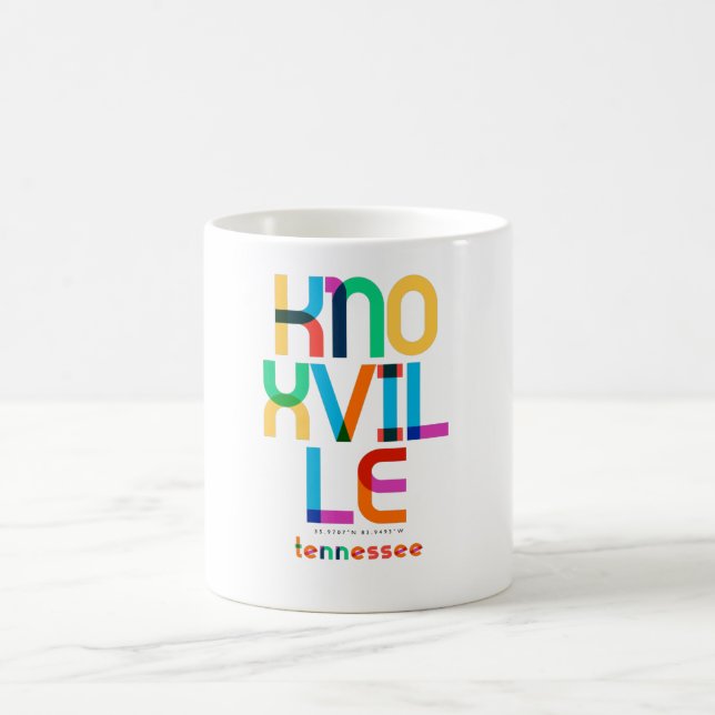 Knoxville Tennessee Mid Century, Pop Art Kaffemugg (Center)