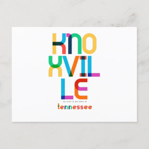 Knoxville Tennessee Mid Century, Pop Art Vykort