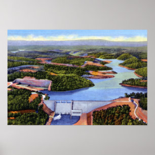 Knoxville Tennessee Norris Dam och Sjö Poster