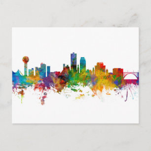 Knoxville Tennessee Siluett Vykort