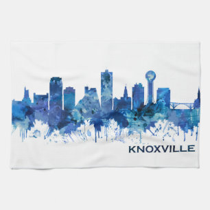 Knoxville Tennessee Skyline Blue Kökshandduk