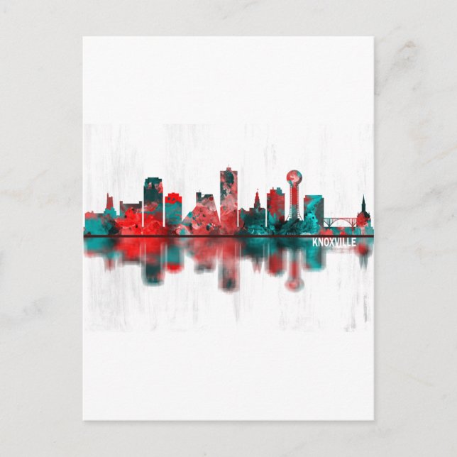 Knoxville Tennessee Skyline Inbjudan Vykort (Framsida)