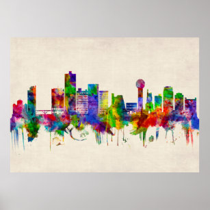 Knoxville Tennessee Skyline Poster