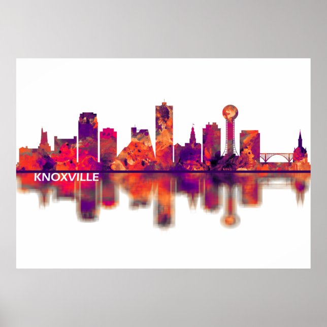 Knoxville Tennessee Skyline Poster (Framsidan)