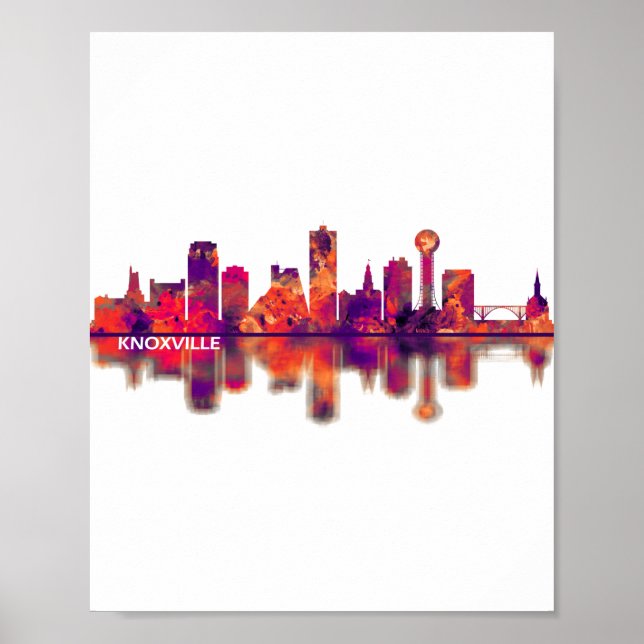 Knoxville Tennessee Skyline Poster (Framsidan)