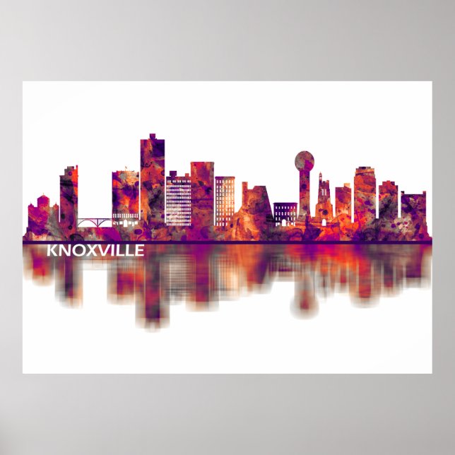 Knoxville Tennessee Skyline Poster (Framsidan)