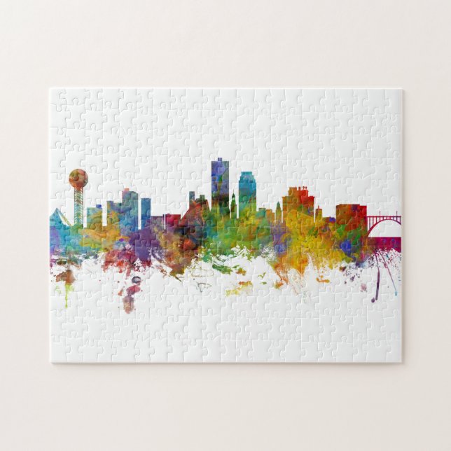 Knoxville Tennessee Skyline Pussel (Horisontell)