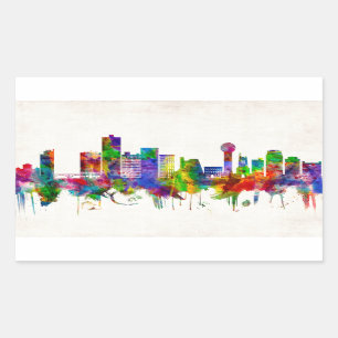 Knoxville Tennessee Skyline Rektangulärt Klistermärke