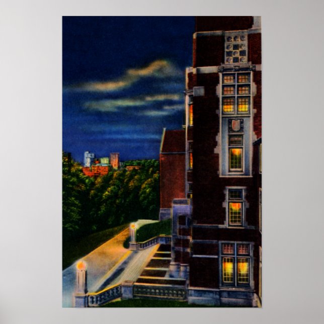 Knoxville Tennessee Universiteten i natt Poster (Framsidan)