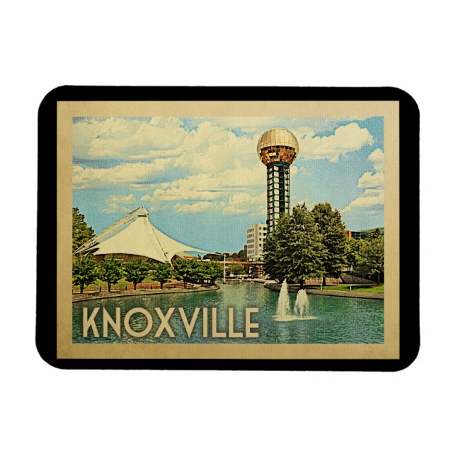 Knoxville Tennessee Vintage resor Magnet (Horisontell)