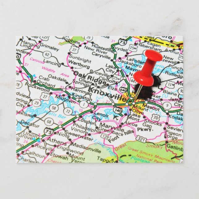 Knoxville, Tennessee Vykort (Framsida)