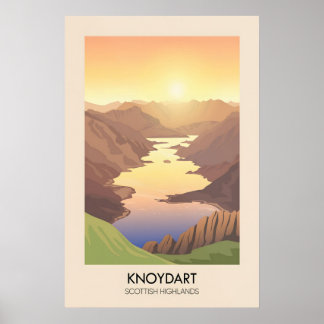 Knoydart Skotska högländerna Resa Affisch