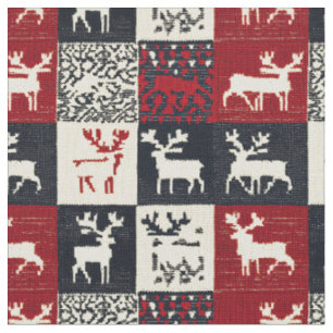 Knsigned Patchwork jul Mönster   Rustic Tyg