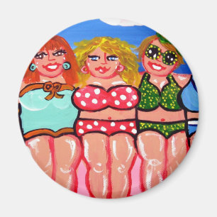 Knubbig Beach Divas Friends Magnet