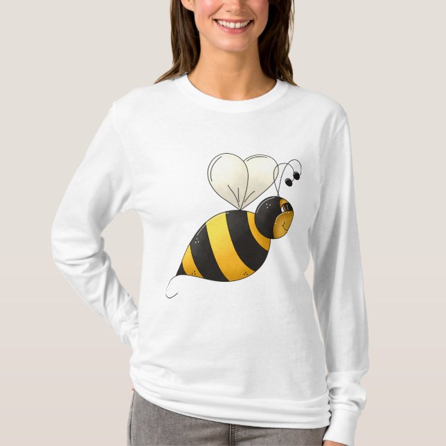Knubbig Bevingad Humla T Shirt (Framsida)