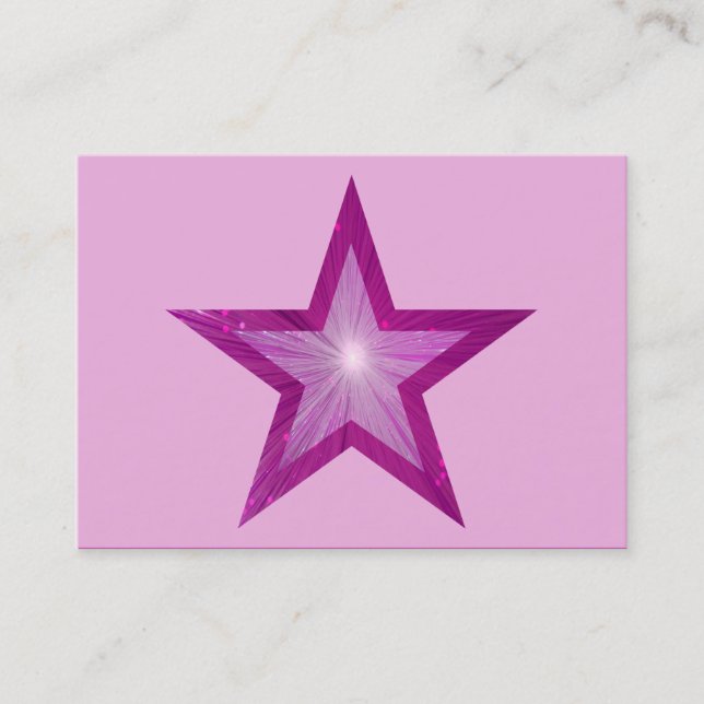 knubbig blek rosa av visitkortsmallen rosa Star   Visitkort (Framsida)