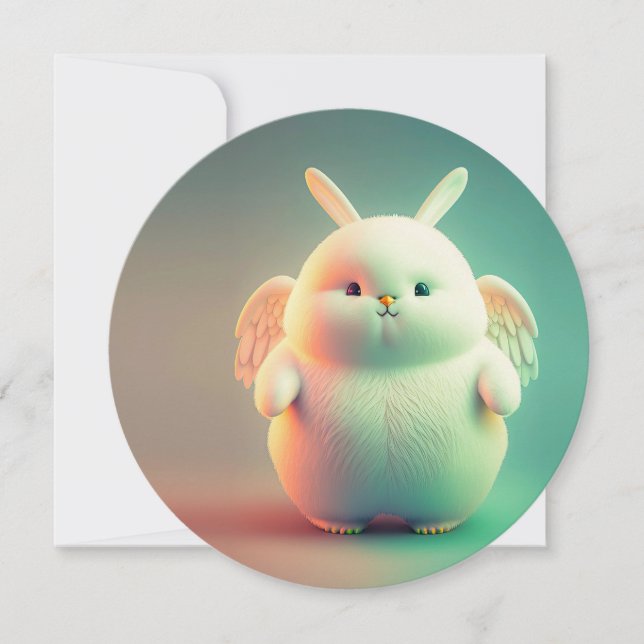 Knubbig Bunny med Vingar (Framsida)