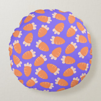 Knubbig Carrots Lavender Rund Kudde