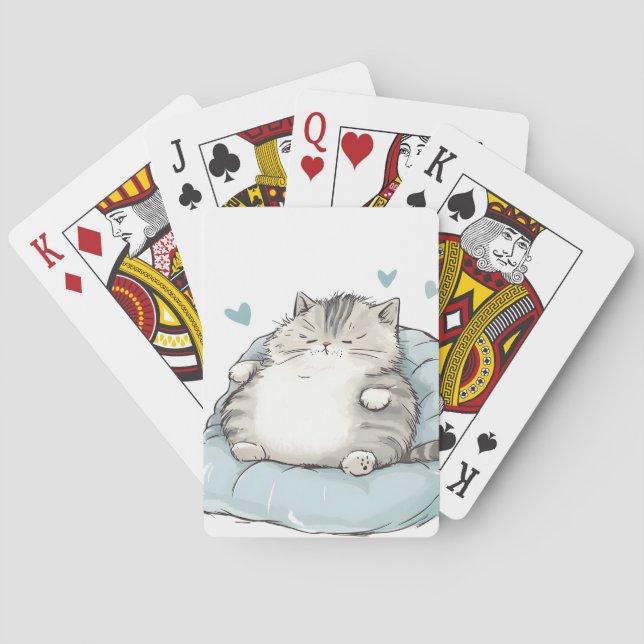 Knubbig Cat Chill Vibes Casinokort (Baksidan)