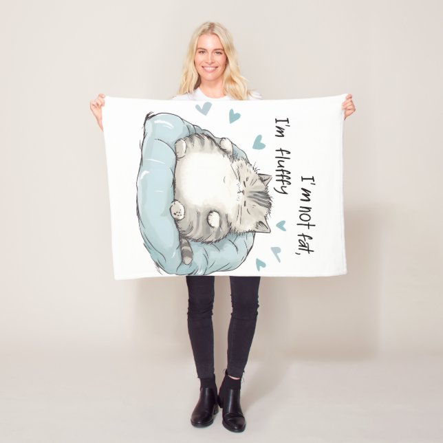 Knubbig Cat Chill Vibes Fleecefilt (På plats)