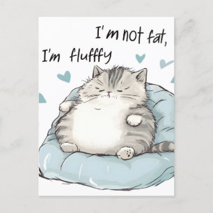 Knubbig Cat Chill Vibes Helg Vykort