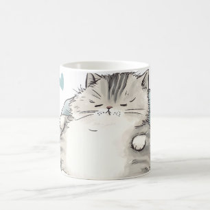Knubbig Cat Chill Vibes Kaffemugg