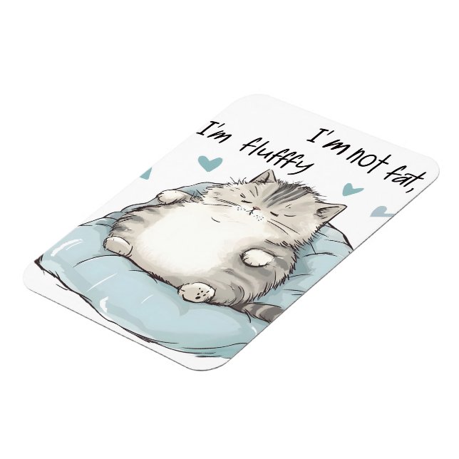 Knubbig Cat Chill Vibes Magnet (Vänstra Sidan)