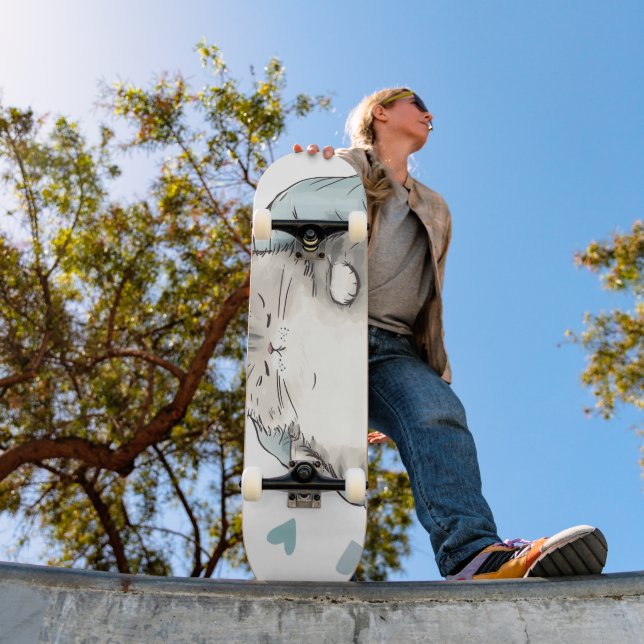 Knubbig Cat Chill Vibes Mini Skateboard Bräda 18,5 Cm (Utomhus 1)