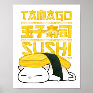 Knubbig Cat Tamago Sushi Poster