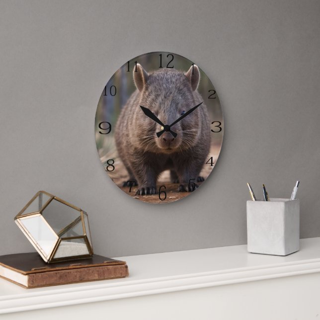 "Knubbig Charm: The Adsible Australian Wombat" Stor Klocka (Kontor)