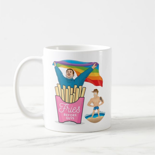 KNUBBIG CHASER LGBT Gay pride Funny Twink Gift Kaffemugg (Vänster)