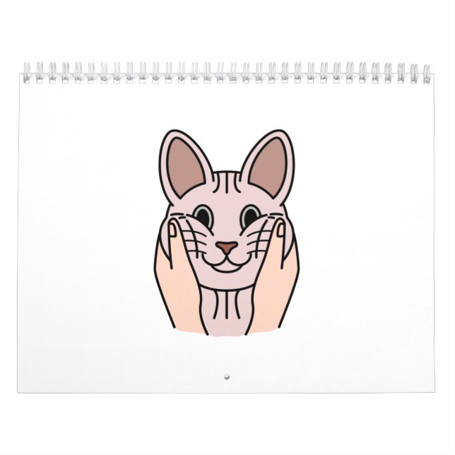 Knubbig Cheeks Sphynx Cat Kalender (Omslag)