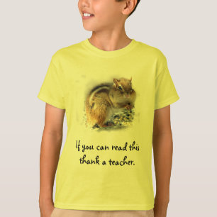 Knubbig Chipmunk Reader Tee Shirt