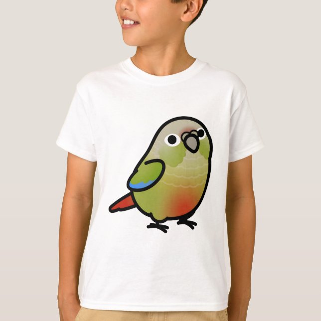 Knubbig Cinnamon Grönt Cheek Conure T Shirt (Framsida)