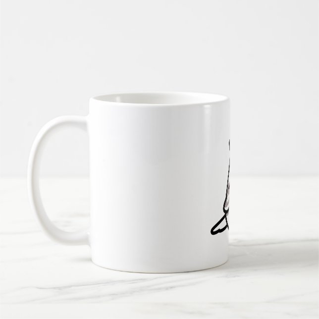 Knubbig Cinnamon White-face Pied Cockatiel Kaffemugg (Vänster)