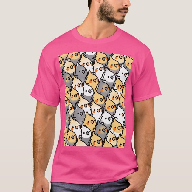 Knubbig Cockatiel Party T Shirt (Framsida)