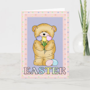 Knubbig Cubby Nalle d7 Påsk Greeting Card Helgkort