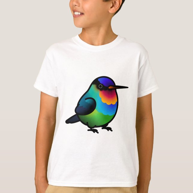 Knubbig Fiery-throated Hummingbird T Shirt (Framsida)