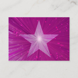 knubbig för visitkortsmall för rosa Star Visitkort