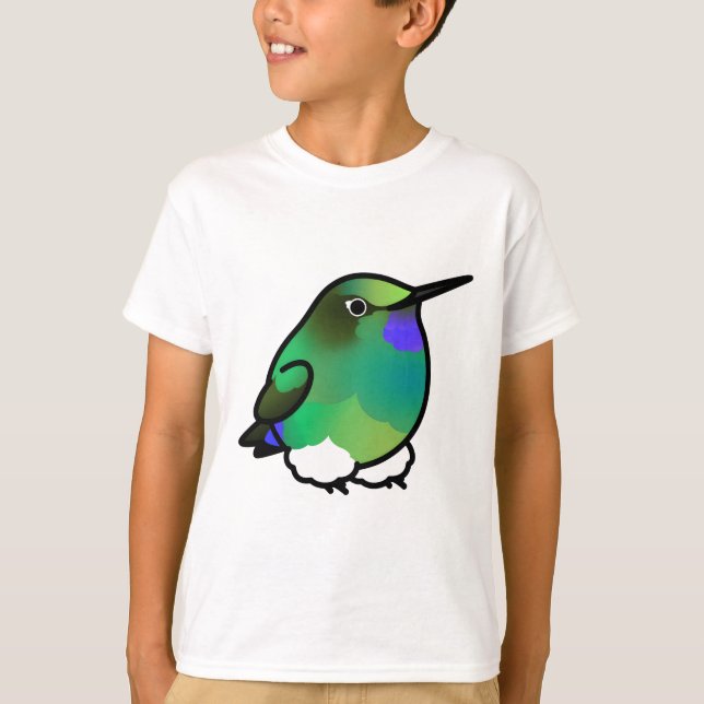 Knubbig Glowing Puffleg Hummingbird T Shirt (Framsida)