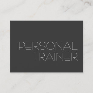 Knubbig Grått Personal Trainer Fitness Affärskort Visitkort