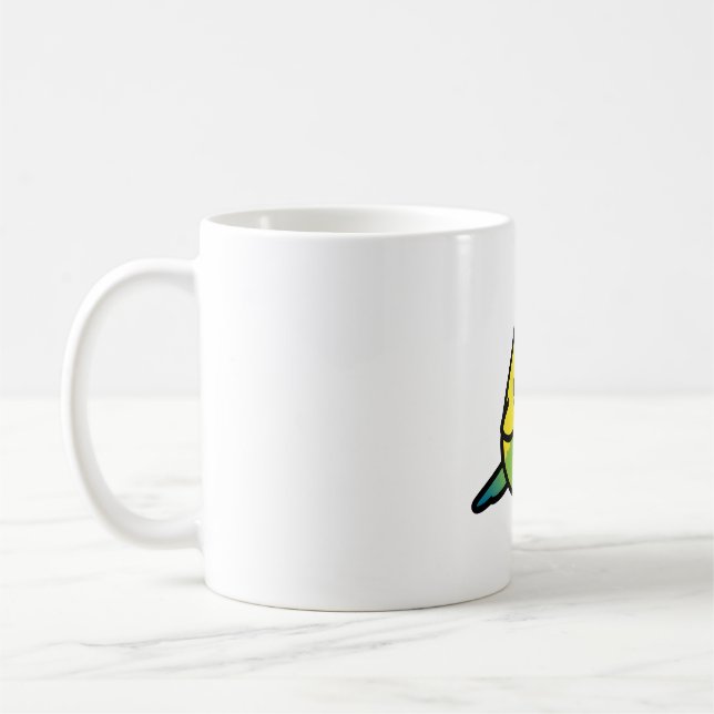 Knubbig Grönt Budgie - Female Kaffemugg (Vänster)