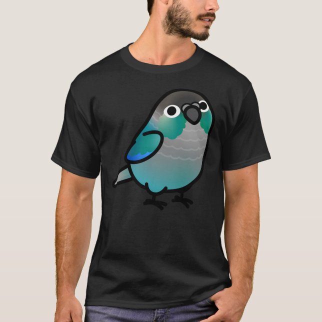 Knubbig Grönt Cheek Conure Turcos T Shirt (Framsida)
