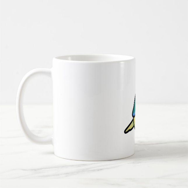 Knubbig Grönt Cheek Turcos Pineapple Conure Kaffemugg (Vänster)
