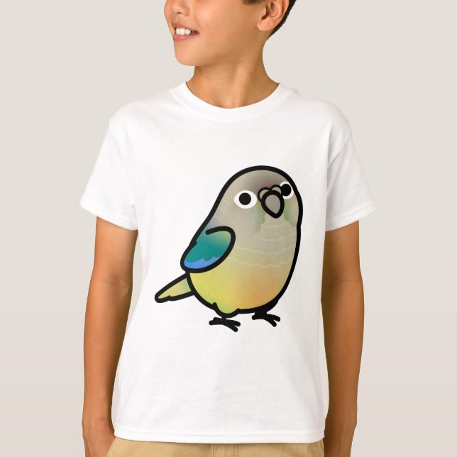 Knubbig Grönt Cheek Turcos Pineapple Conure T Shirt (Framsida)