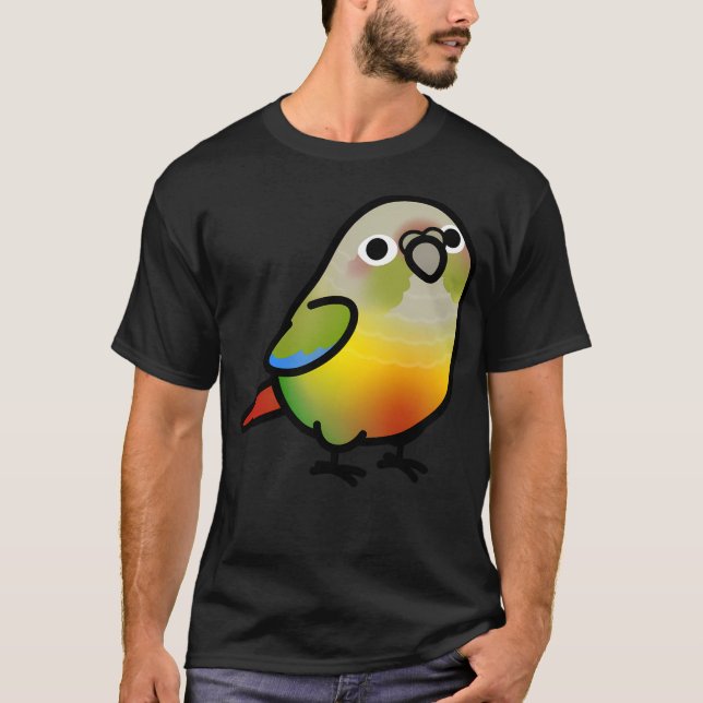 Knubbig Grönt för ananas  Cheek Conure T Shirt (Framsida)
