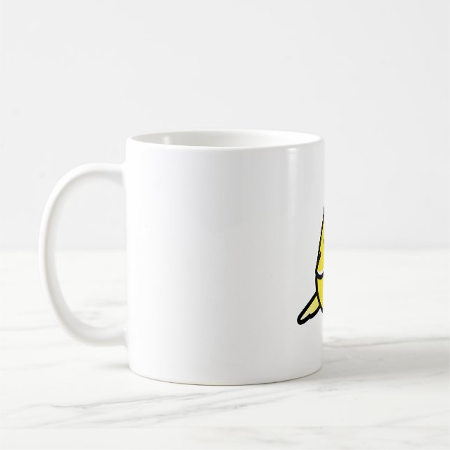 Knubbig Gult Lutino Budgie Red Ögon Kaffemugg (Vänster)