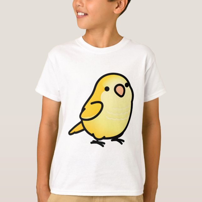 Knubbig Gult Quaker Parrot T Shirt (Framsida)