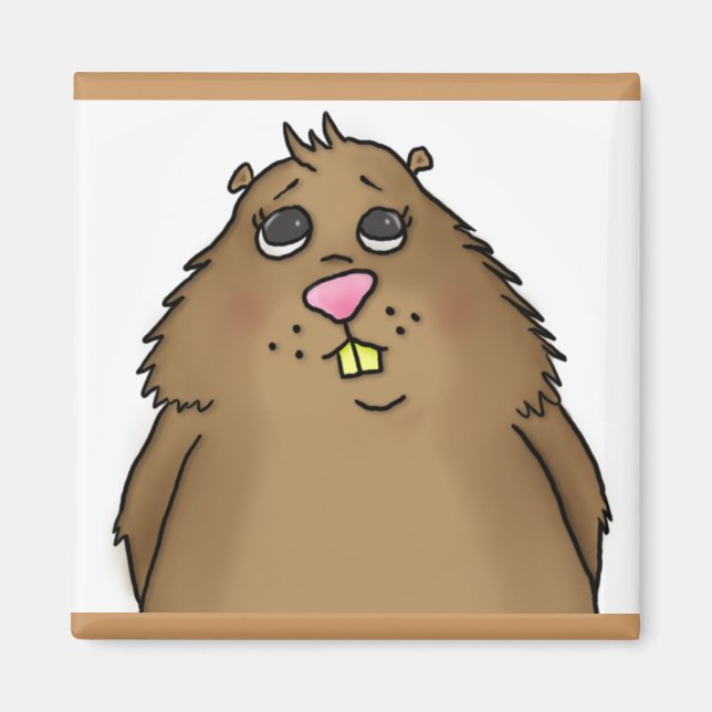 Knubbig Hamstermagnet Magnet (Framsidan)